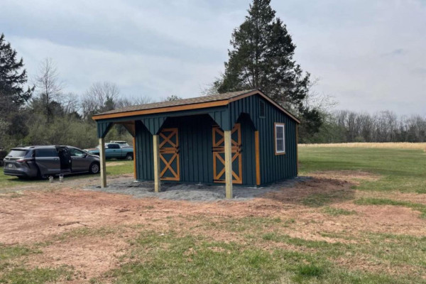 12×20 SHED ROW BARN WITH 6 LEAN-TO
